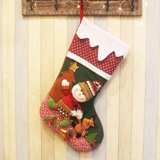 Christmas Stockings Christmas Decorations Christmas Tree GIFT PENDANT Hotel Window Counter Decorated with Snowman Socks