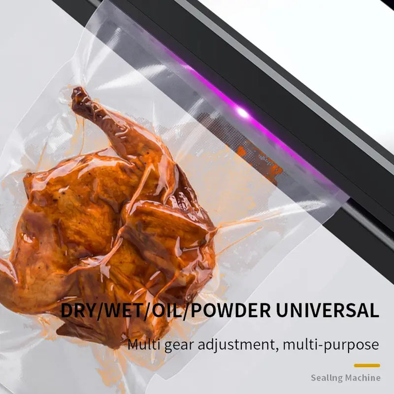 Vacuum Sealer Machine, Automatic Food Sealer Machine for Food Vacuum Packaging, Suction Power, Bags and Cutter Included, Compact One-Touch Automatic Food Sealer with External Vacuum System, Dry Moist Fresh Modes for All Saving Needs with Free Bags