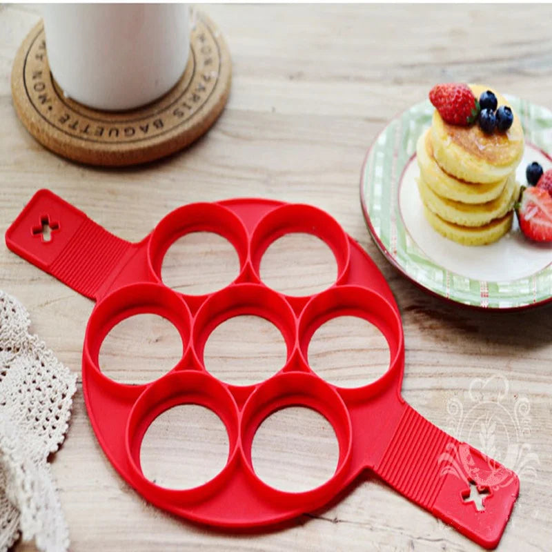 Nonstick Pancake Maker Silicone Egg Ring Maker Kitchen Perfect Pancakes Easy Flip Breakfast Omelette Tools Pancake Mold