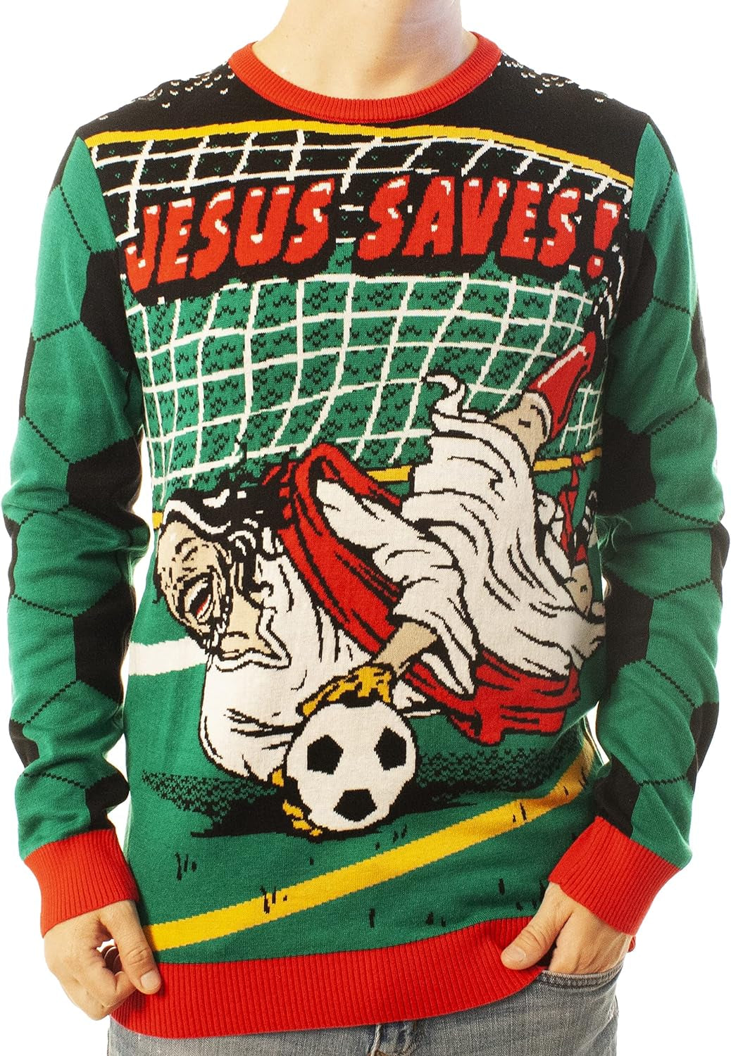 Classic Knitted Ugly Christmas Sweater for Men and Women - Funny Jesus Sweaters