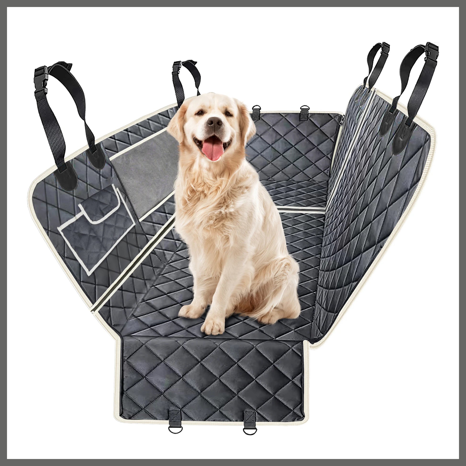 Car Pet Seat Cover Waterproof Pet Travel Accessories Foldable Dog Car Seat Safety Hammock Trunk Mat Car Rear Back Seat Protector