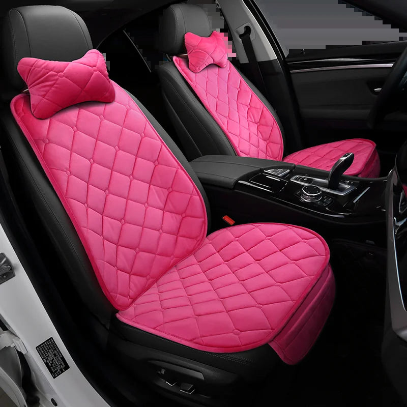 Plush Car Seat Cushion Car Seat Headrest Car Seat Pad Seat Pillows Cover Set Car Seat Cover Full Set Seat Cushion Car Accessorie