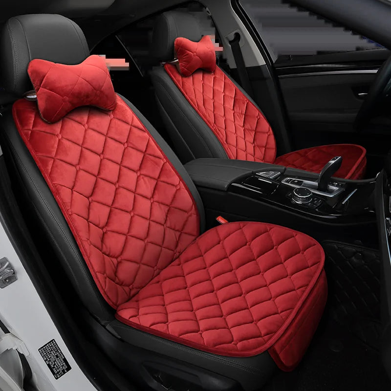 Plush Car Seat Cushion Car Seat Headrest Car Seat Pad Seat Pillows Cover Set Car Seat Cover Full Set Seat Cushion Car Accessorie