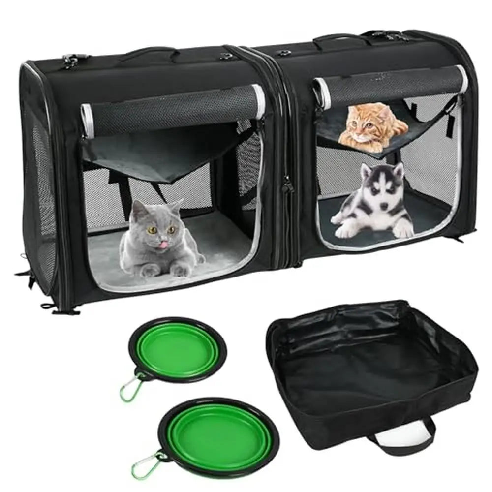 Portable Dog Car Seat Booster Carrier Foldable Pet Travel Safety Bag with Seat Belt Harness Clip Cover Waterproof Oxford Cloth