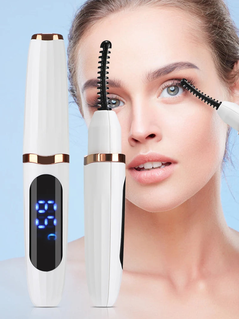 Electric Eyelash Curler Eyebrow Trimmer Portable Heated Eye Lashes Curling Tool Natural and Long-Lasting Styling USB Charging