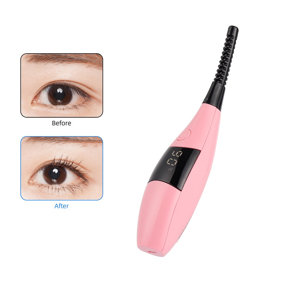 Rechargeable Fast Heating Eyelash Curler Makeup Curling Kit Long Lasting Natural Eye Lash Curler Eyelash Slender Clip Beauty