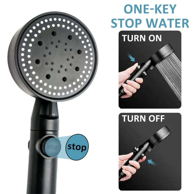 5 Setting Adjustable Pressurized Shower Head