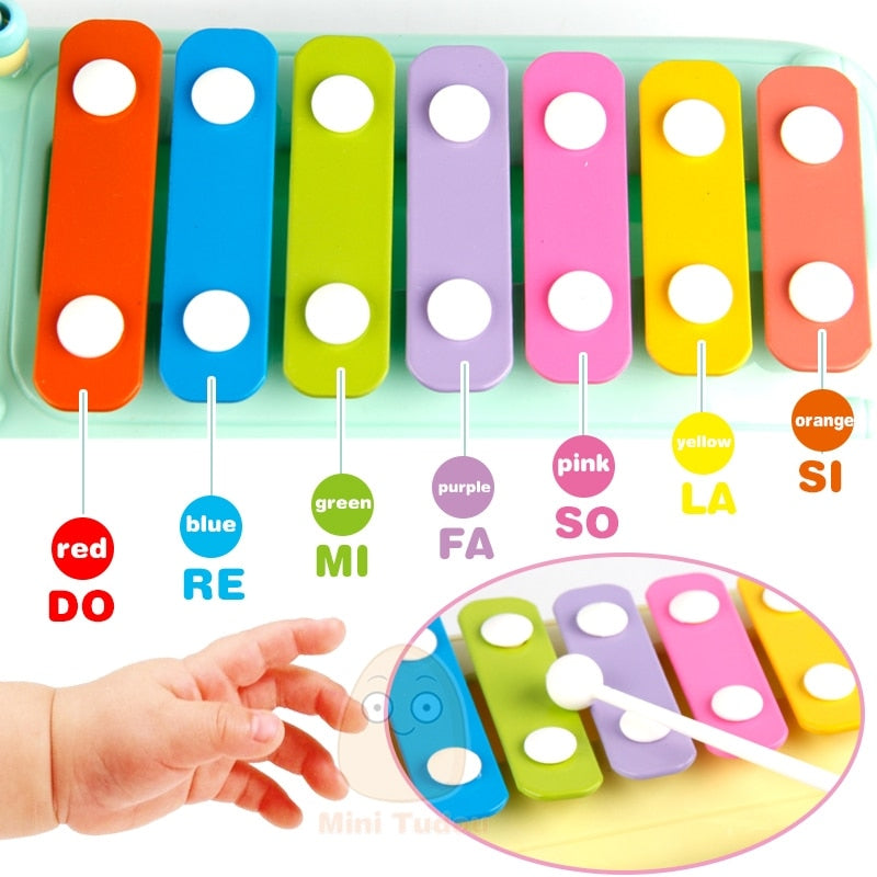 New Kids Music Bus Toys Instrument Xylophone Piano Lovely Beads Blocks Sorting Learning Educational Baby Toys For Children