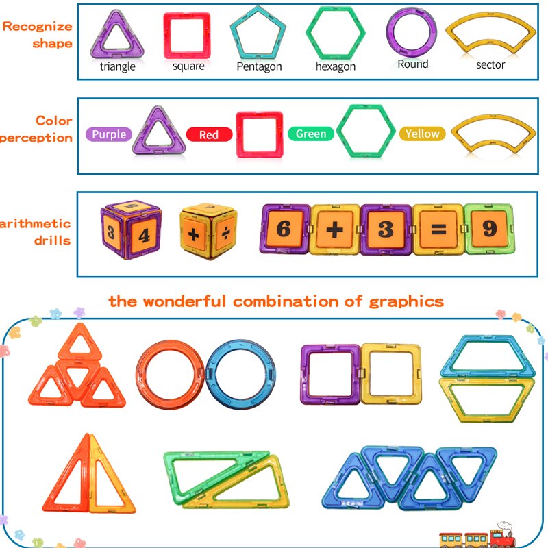 KACUU Big Size Magnetic Designer Construction Set Model & Building Toy Magnets Magnetic Blocks Educational Toys For Children