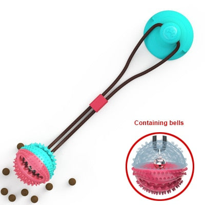 Indestructible Dog Toy Silicon Suction Cup Tug Dog Push Ball Toy Pet Leakage Food Toys Pet Tooth Cleaning Dogs Toothbrush Brush