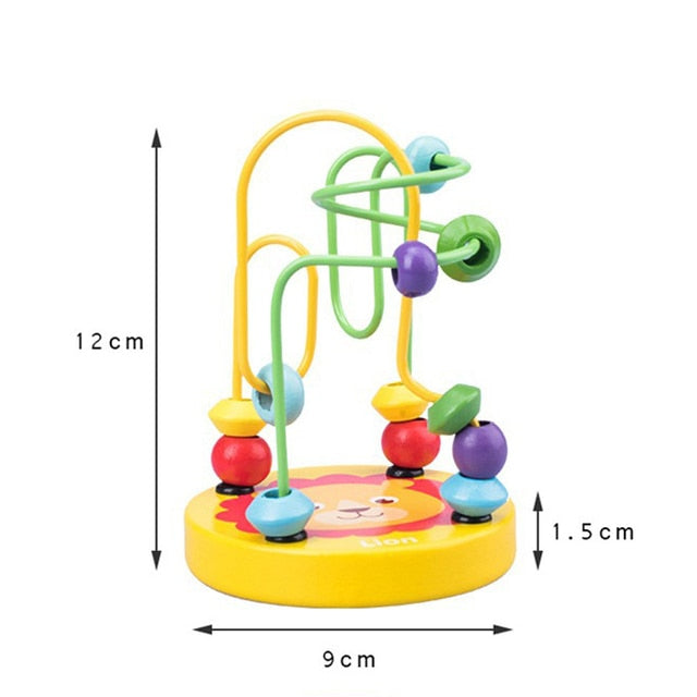 Baby Toys 2 Years Educational Math Puzzle Bead Wire Maze Roller Coaster Abacus For Kids Toddler Toys