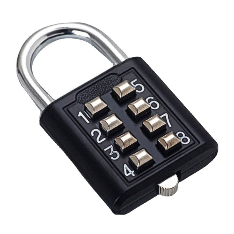 8 Digits Password Code Combination Padlock Zinc Alloy Suitcase For Luggage Travel Code Smart Lock Code Keyed Anti-thieft Lock