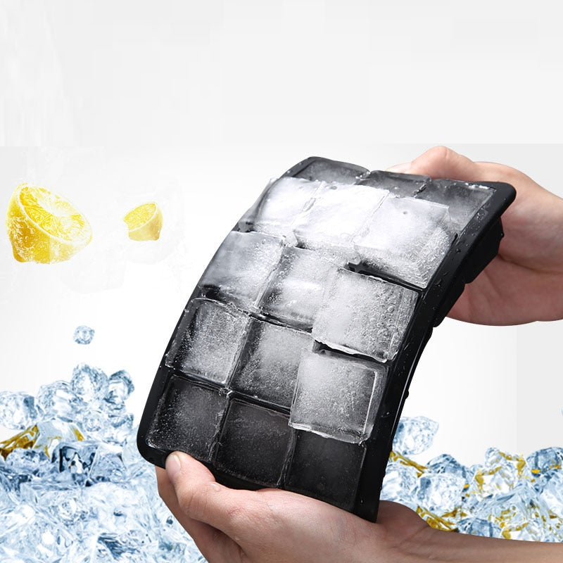 15 Cavity Silicone Ice Tray Ball Maker Form Frozen Mold Ice Cube Popsicle Maker Kitchen Moulds Black