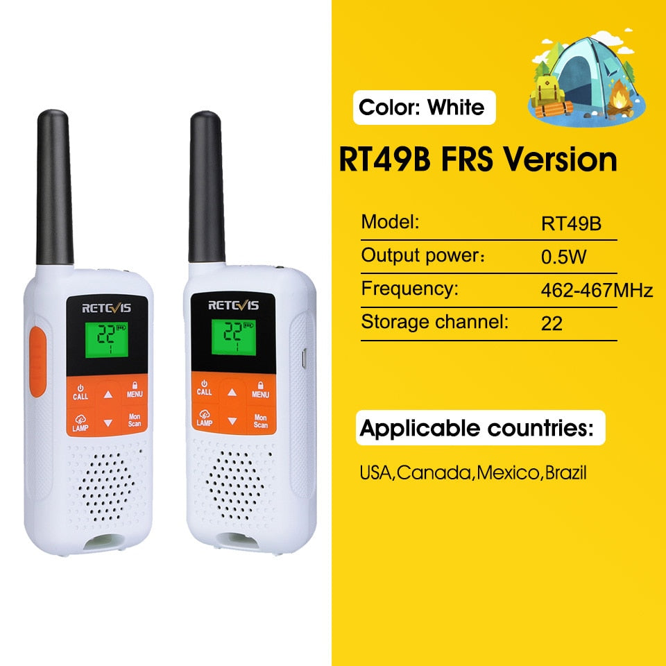 Retevis RT649B Walkie Talkie 2 or 4 Pcs PMR446 Walkie-talkies 1.8km for Motorola Two-way Radio Hunting Fishing Rechargeable VOX