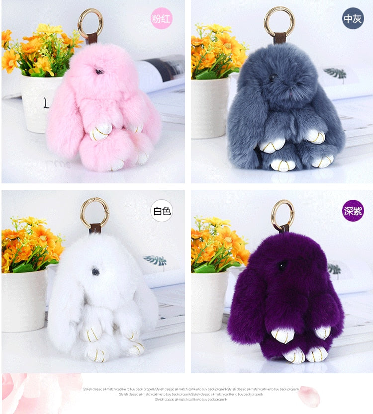 Plush Bunny Pendant Install Dead Rabbit Jewelry Plush Toy Bag Accessories Keychain Pendant Bag Car Pendant Baby ornaments 14cm