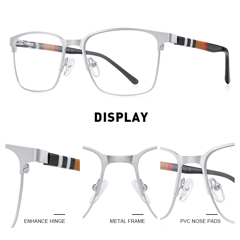 MERRYS DESIGN Titanium Alloy Glasses Frame For Men Women Fashion Square Acetate Legs Myopia Prescription Eyeglasses S2252