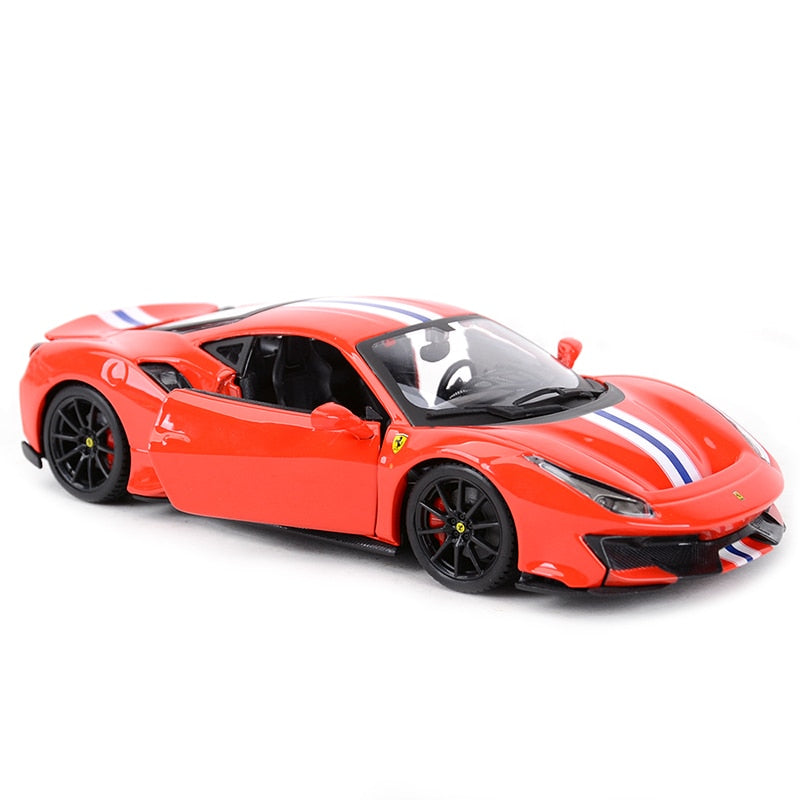 Bburago 1:24 Ferrari 488 PIsta Sports Car Static Die Cast Vehicles Collectible Model Car Toys