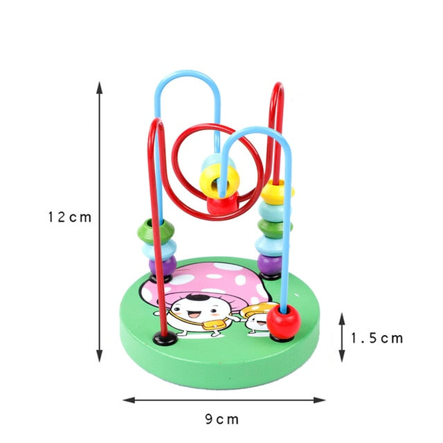 Baby Toys 2 Years Educational Math Puzzle Bead Wire Maze Roller Coaster Abacus For Kids Toddler Toys