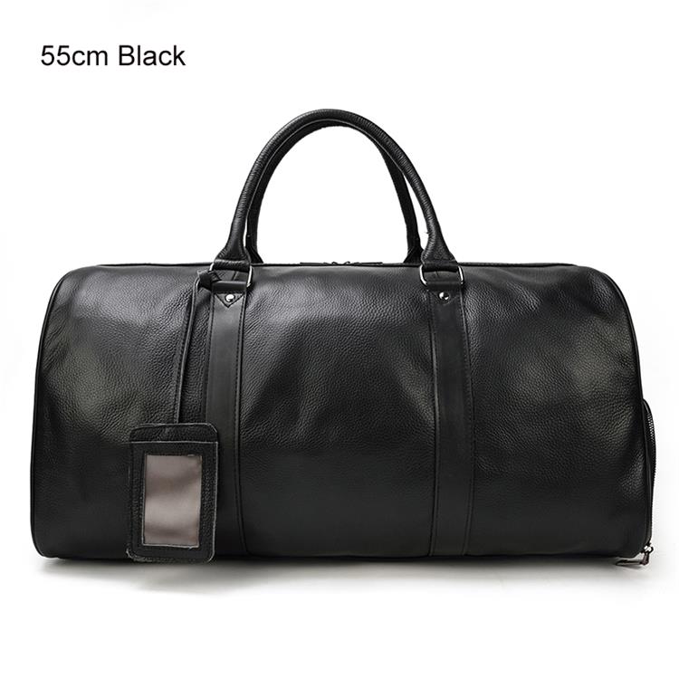 Luxury Genuine Leather Men Women Travel Bag Cow Leather Carry On Luggage Bag Travel Shoulder Bag Male Female Weekend Duffle Bag