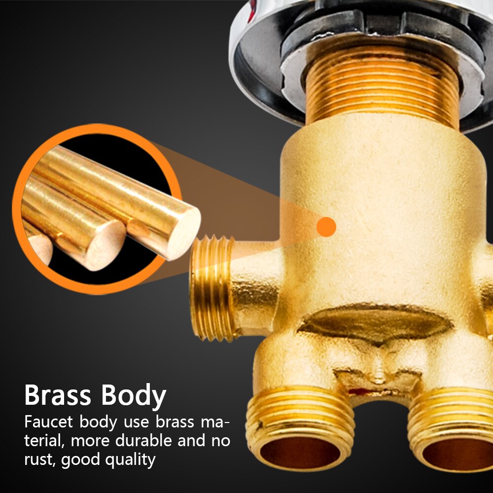 Vagsure Hot and Cold Water Copper Massage Bathtub Faucet Bathroom Shower Cabin Faucet Mixer Shower Room Mixing Valve Tap