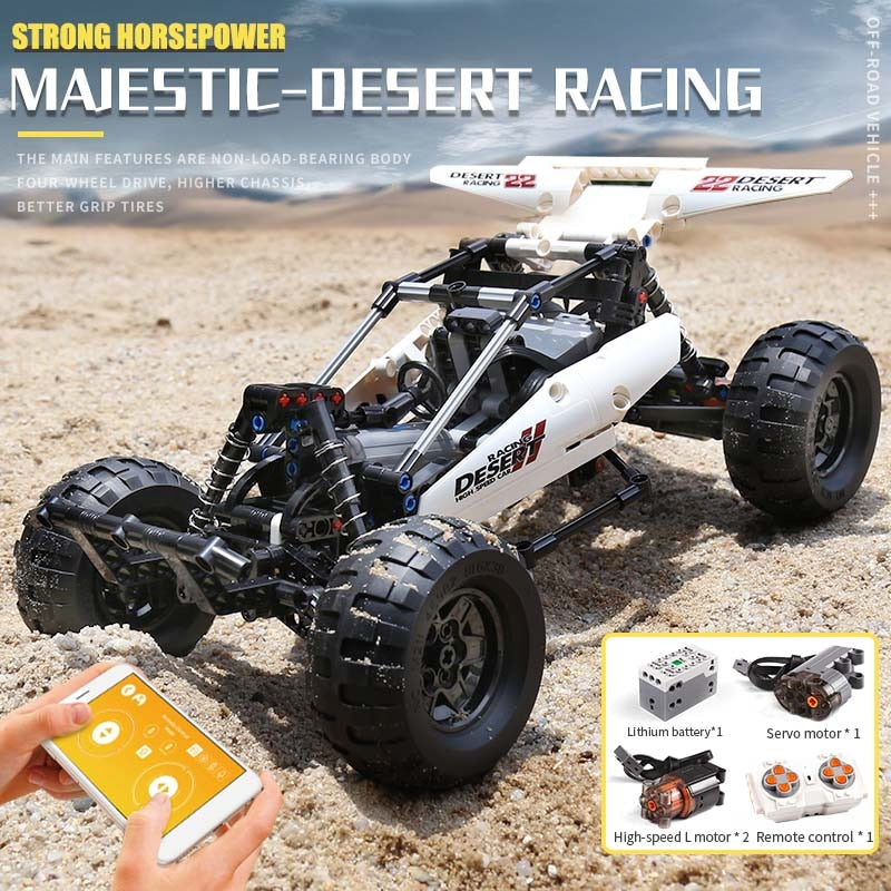 MOULD KING 18001 Technical MOC-1812 Bricks PF Buggy 2 Desert Car Racing Climbing Truck Building Blocks DIY Toys For Kids Gifts