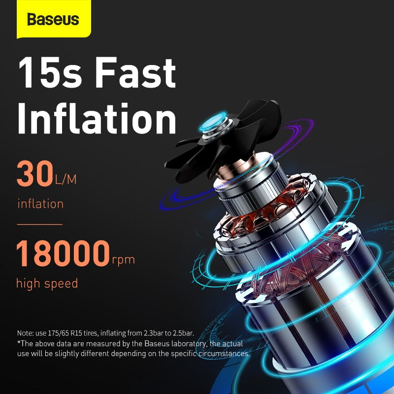 Baseus Car Air Compressor 12V Portable Electric Air Pump For Car Motorcycle Bicycle Tyre Digital Inflator Mini Inflatable Pump