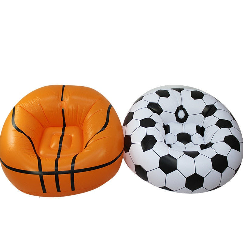 Inflatable Funny Indoor Artic Party Chair Lazy Sofa Folding Basketball Football Style Sofa Leisure Relaxing Children Playing