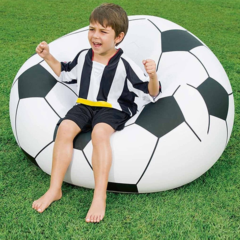 Inflatable Funny Indoor Artic Party Chair Lazy Sofa Folding Basketball Football Style Sofa Leisure Relaxing Children Playing