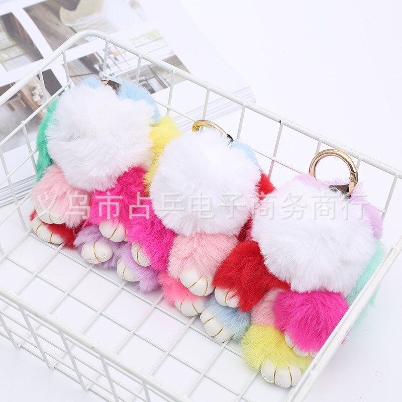 Plush Bunny Pendant Install Dead Rabbit Jewelry Plush Toy Bag Accessories Keychain Pendant Bag Car Pendant Baby ornaments 14cm