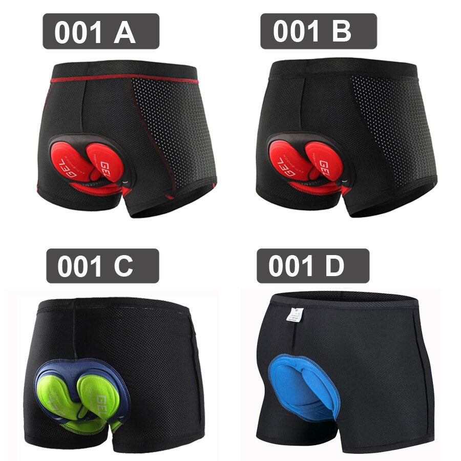 NEWBOLER Breathable Cycling Shorts Cycling Underwear 5D Gel Pad Shockproof Bicycle Underpant MTB Road Bike Underwear Man Shorts