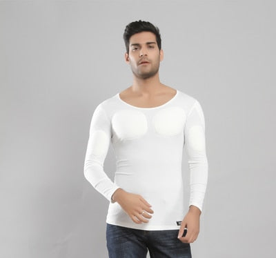 Men ABS Invisible Pads Shaper Fake Muscle Chest Tops Soft Protection Male Sponge Enhancers Undershirt