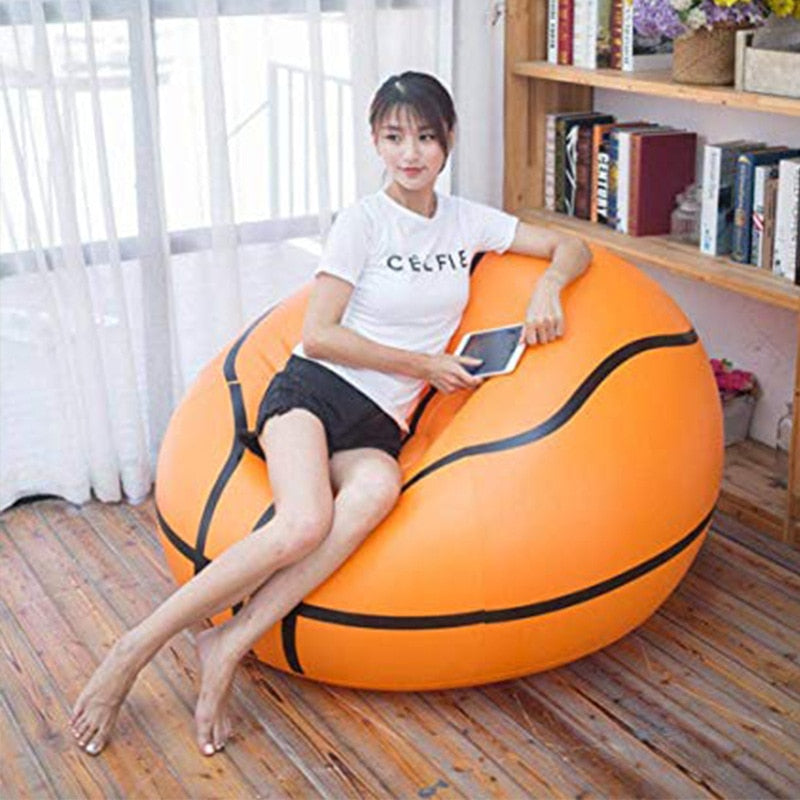 Inflatable Funny Indoor Artic Party Chair Lazy Sofa Folding Basketball Football Style Sofa Leisure Relaxing Children Playing