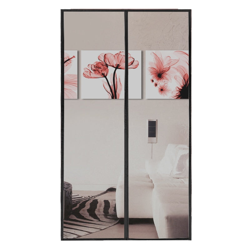 New Strong Magnetic Door Curtain Mosquito Net Magnetic Curtain Fly Insect Screen Mesh Auto Closing Custom Size Easy Installation