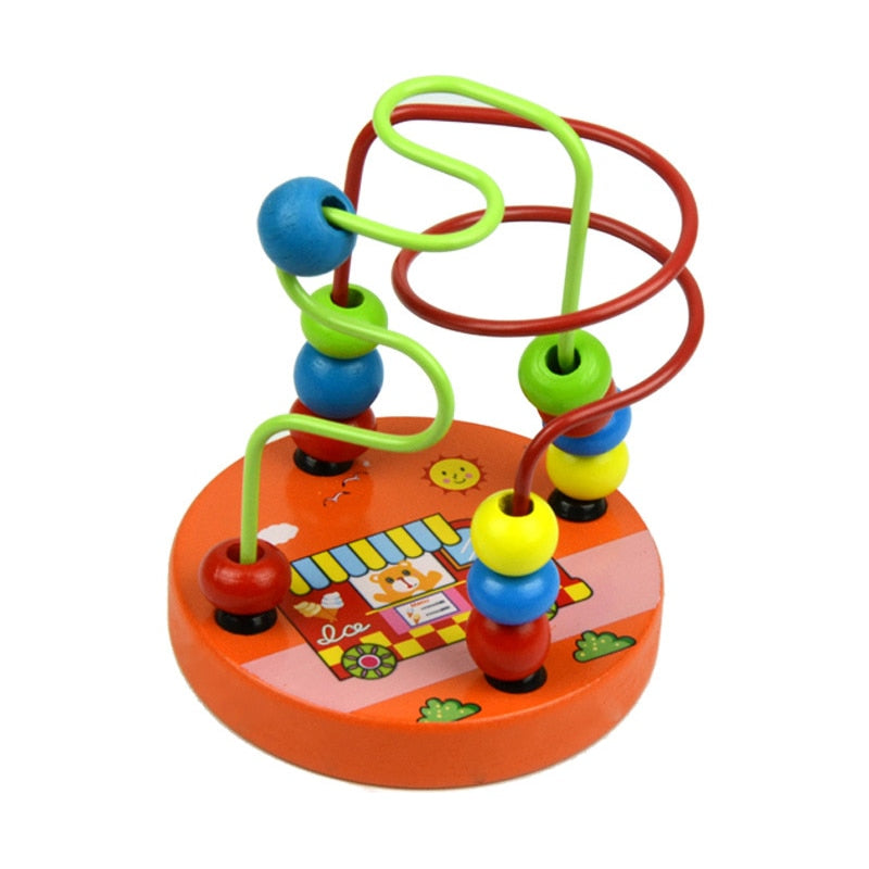 Baby Toys 2 Years Educational Math Puzzle Bead Wire Maze Roller Coaster Abacus For Kids Toddler Toys