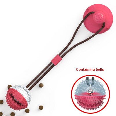 Indestructible Dog Toy Silicon Suction Cup Tug Dog Push Ball Toy Pet Leakage Food Toys Pet Tooth Cleaning Dogs Toothbrush Brush