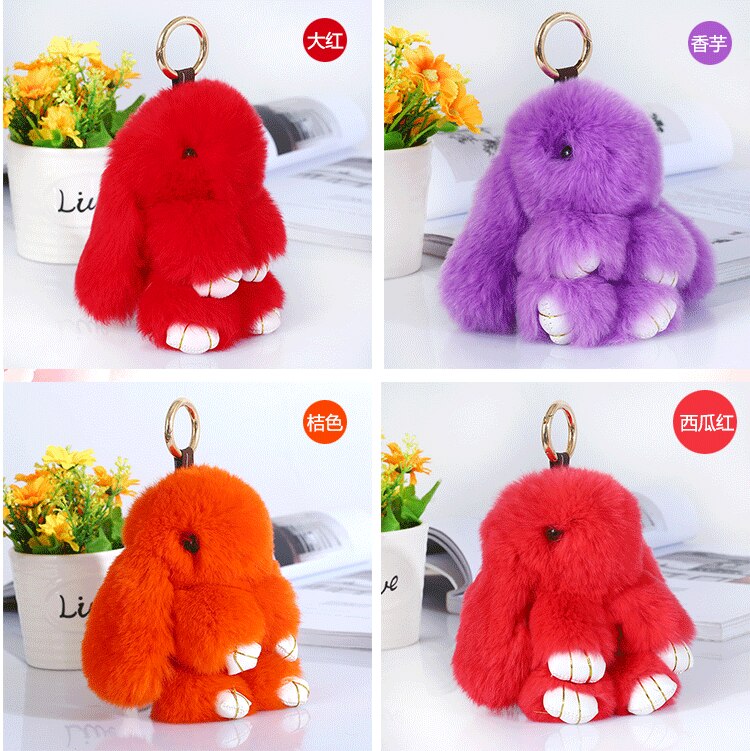 Plush Bunny Pendant Install Dead Rabbit Jewelry Plush Toy Bag Accessories Keychain Pendant Bag Car Pendant Baby ornaments 14cm