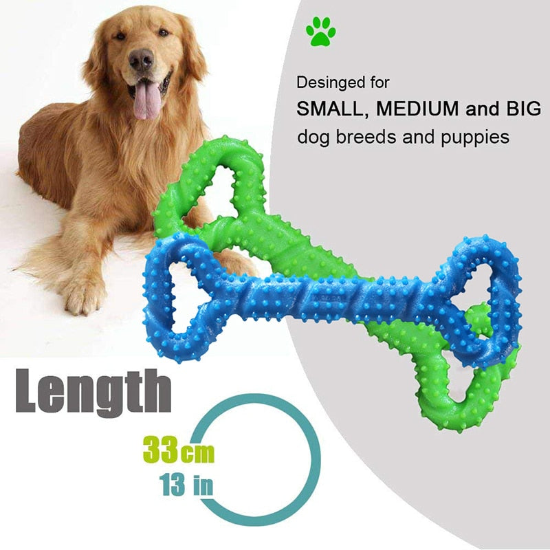 Benepaw Safe Big Tooth Cleaning Pet Toys For Medium Large Dogs Durable Interactive Dog Chew Toys Bone with Convex Design