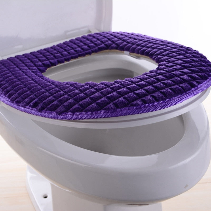 Bathroom Accessories Toilet Seat Cover Soft Warm Plush Winter Toilet Cover Seat Lid Pad Home Decoration