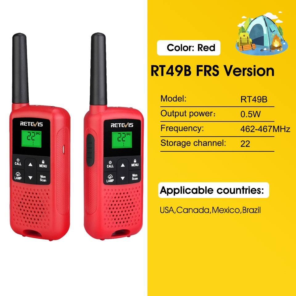 Retevis RT649B Walkie Talkie 2 or 4 Pcs PMR446 Walkie-talkies 1.8km for Motorola Two-way Radio Hunting Fishing Rechargeable VOX