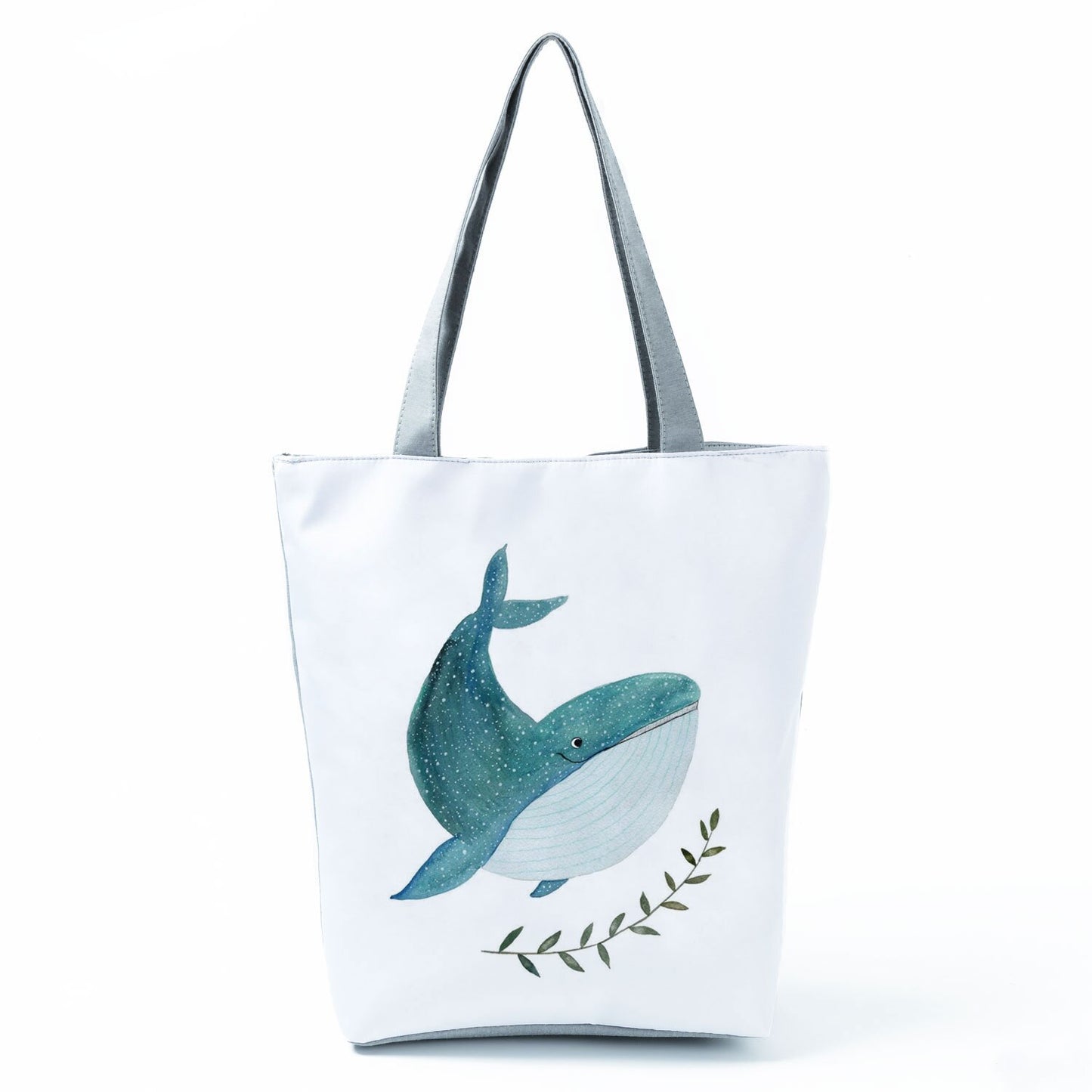 Ocean Shell Print Tote Bag Shoulder Bag Practical Casual Tote Foldable Reusable Shopping Bags High Capacity Portable Beach Bag