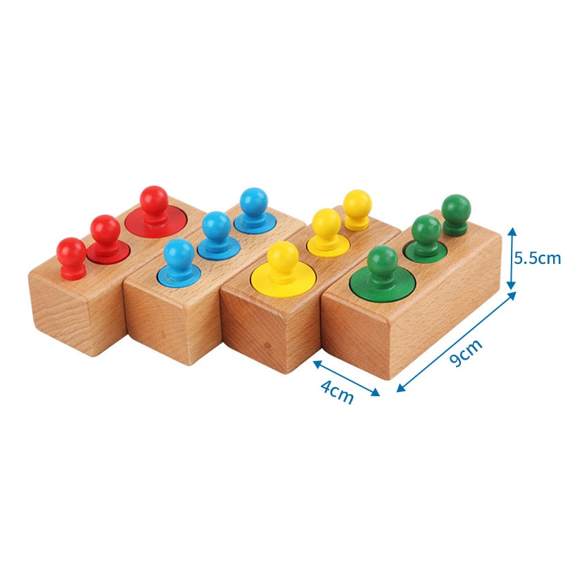 Montessori Cylinder Socket Puzzles Toy Baby Development Practice And SensesPreschool Educational Wooden Toys For Children