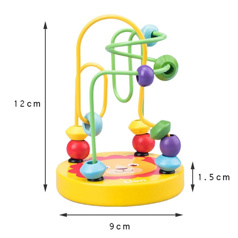 Baby Toys 2 Years Educational Math Puzzle Bead Wire Maze Roller Coaster Abacus For Kids Toddler Toys