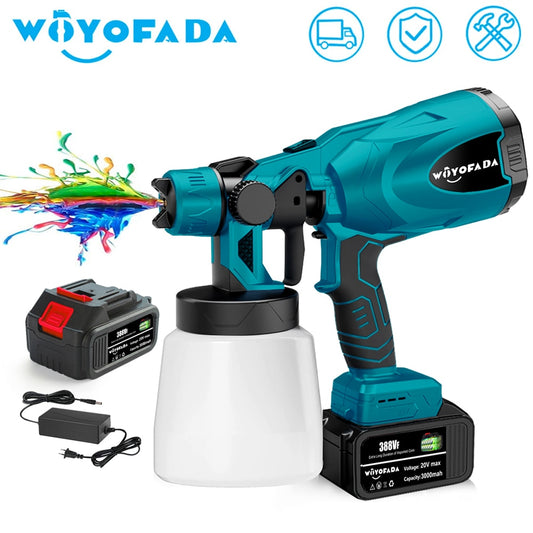 800ML Electric Spray Gun Cordless Paint Sprayer Auto Furniture Steel Coating Airbrush Compatible For Makita 18V Battery