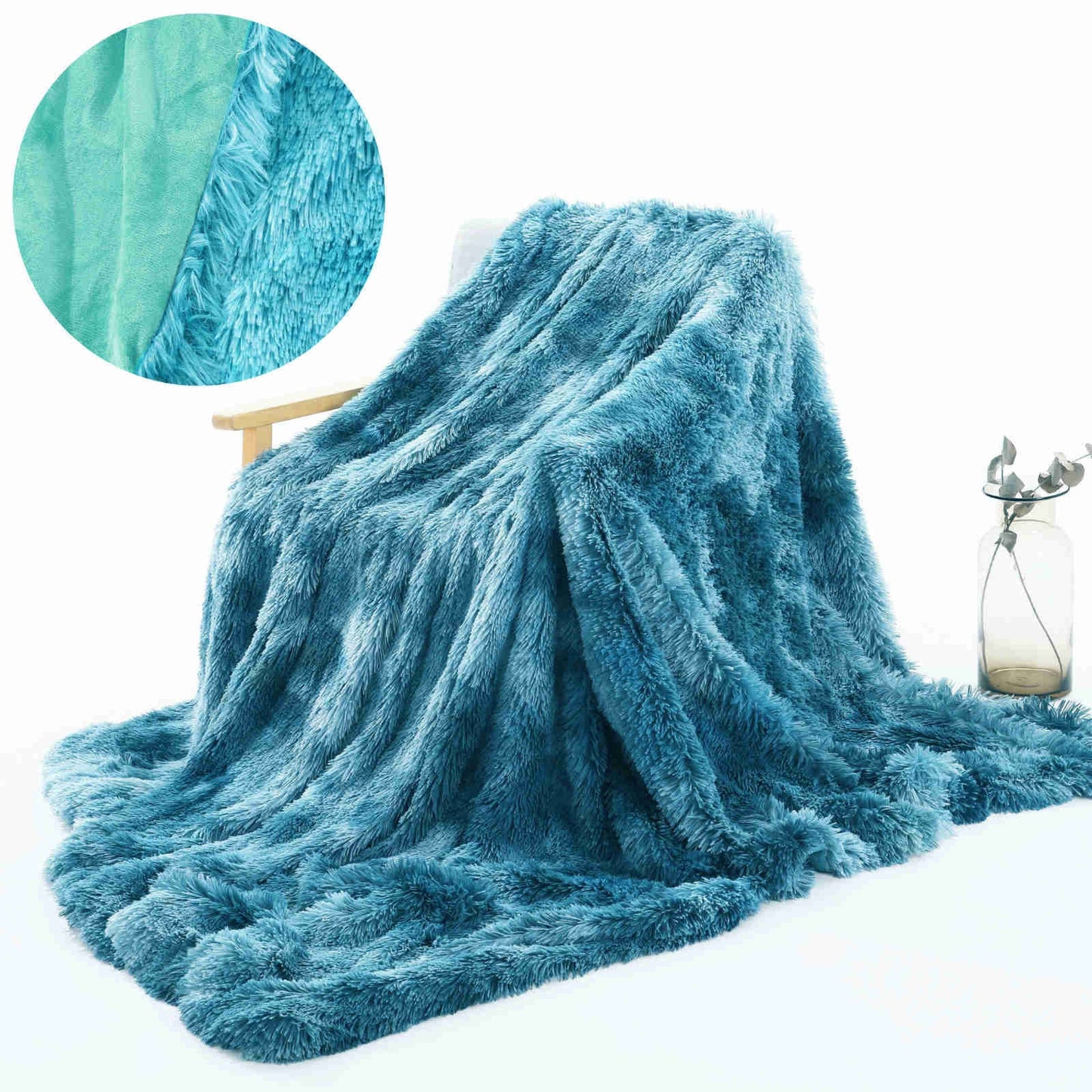 Shaggy Throw Blanket Soft Long Plush Bed Cover Blanket Fluffy Faux Fur Bedspread Blankets for Beds Couch Sofa