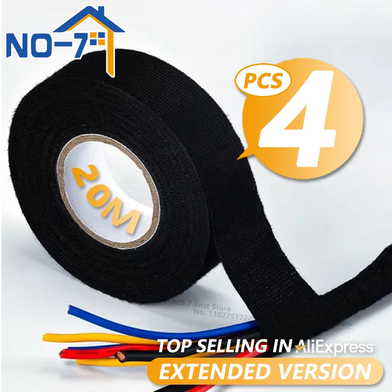 Electrical Tape Heat Resistant Harness Tape Insulation Automotive Fabric Cloth Tape Waterproof Noise Resistance Adhesives Tape