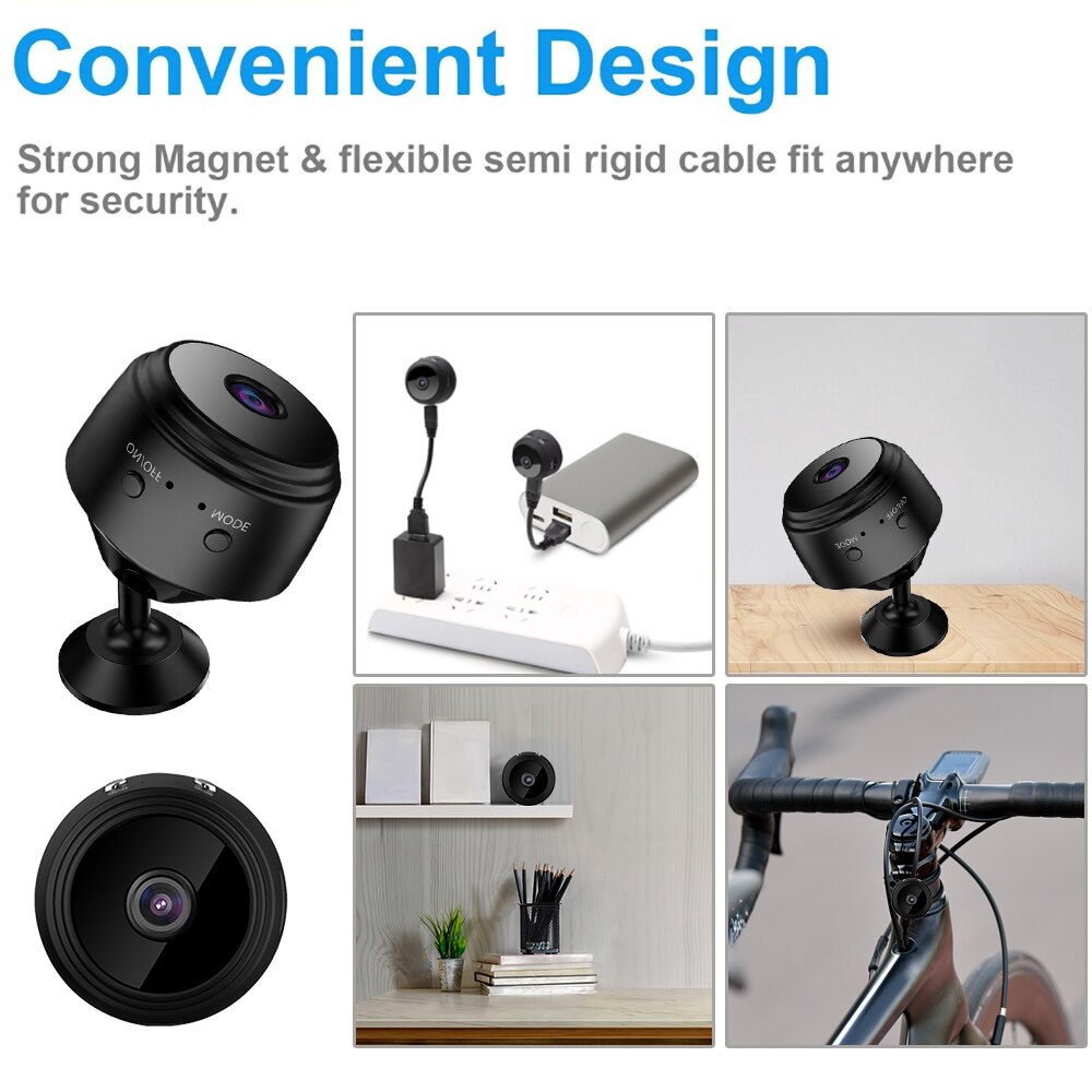 2pcs A9 1080P HD IP Camera Voice Recorder Remote Control Wireless Security Video Camcorders Night Vision Mini Wifi Mobile Camera