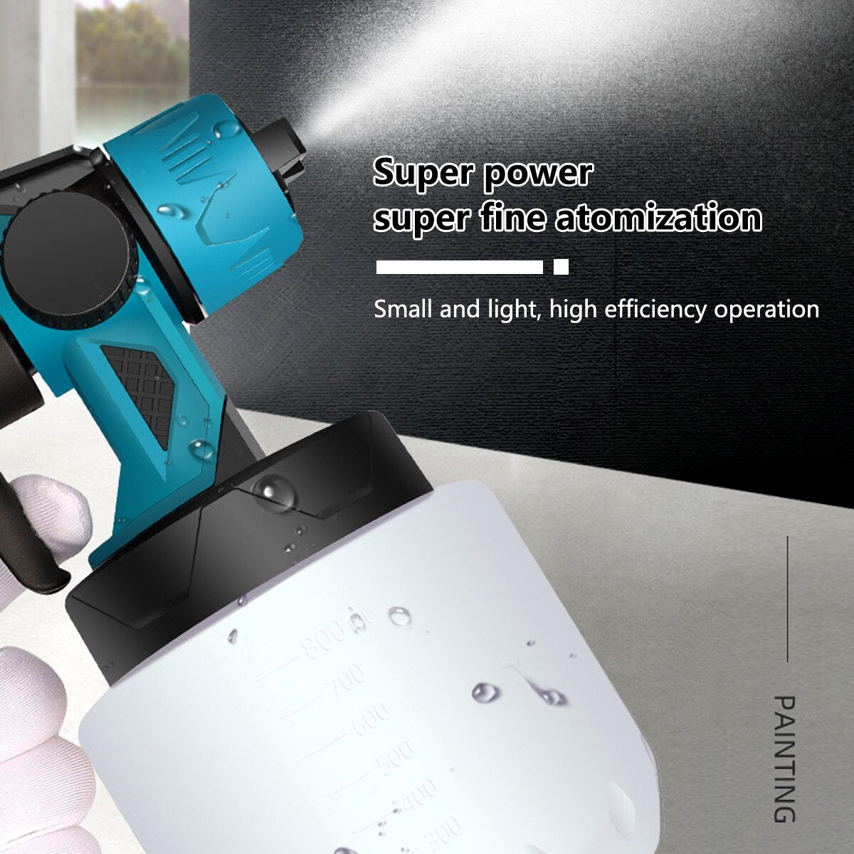 800ML Electric Spray Gun Handheld Cordless High Power Electric Paint Sprayer hvlp Spray Gun Spraying For Makita 18V Battery