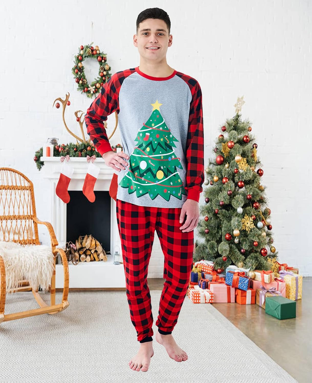 Family Matching Christmas Pajamas Boys Girls Holiday Pajamas Kids Sleepwear Christmas Pjs