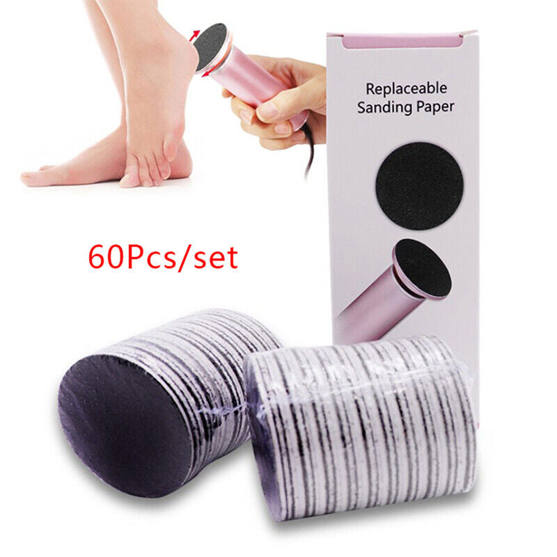 60Pcs Electric Pedicure Foot Care Tool File Callus Dead Skin Remover Accesso WY4