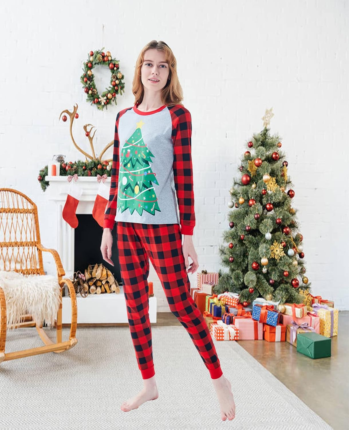 Family Matching Christmas Pajamas Boys Girls Holiday Pajamas Kids Sleepwear Christmas Pjs